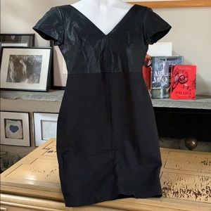 ZARA Faux Leather Top Dress